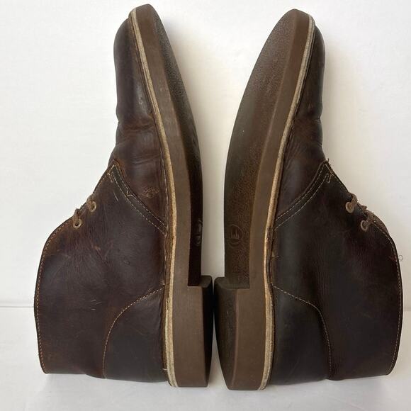 Clarks Bushacre 2 Chukka Boots 15522 Distressed Brown Leather Men\'s Size 8
